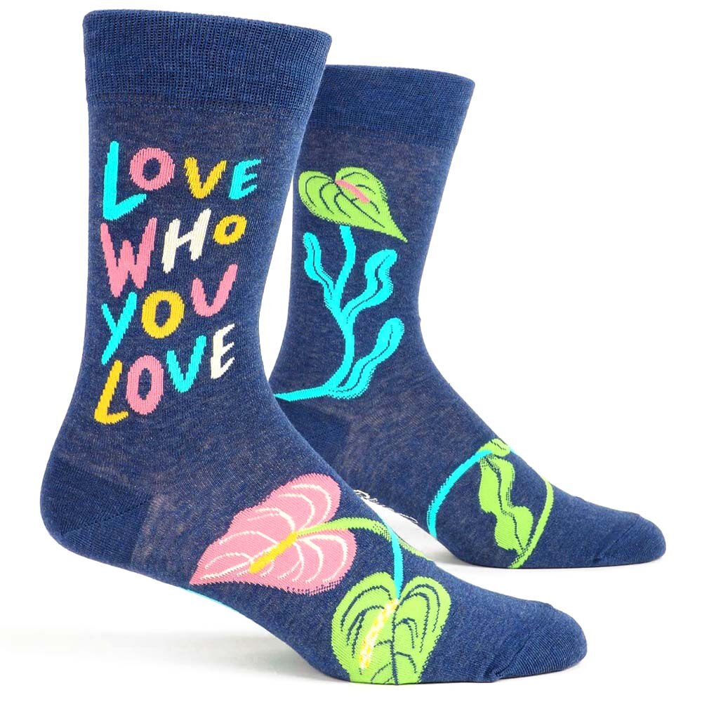 BlueQ, Blue, Novelty, Accessories, Men, Sock, Love who you Love, 567339
